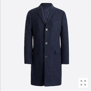 Wool herringbone topcoat